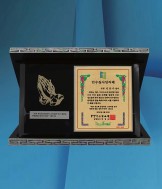 순금판+Crystal 자개가리비상패