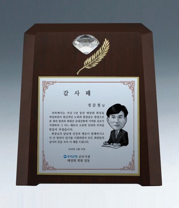 인쇄판+원목상패