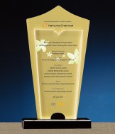 화이트크리스탈+금속상패