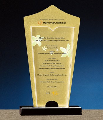 화이트크리스탈+금속상패