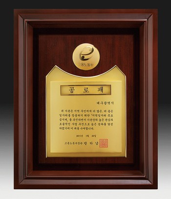 순금 도금 액자패