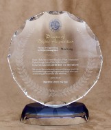 화이트+블루크리스탈상패