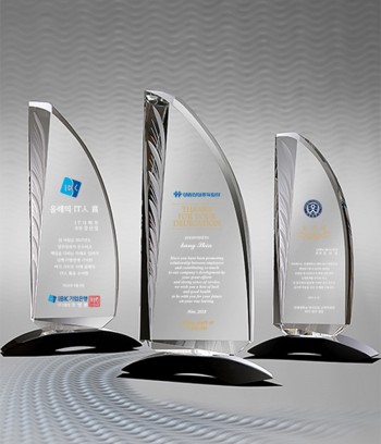 화이트+블랙크리스탈상패