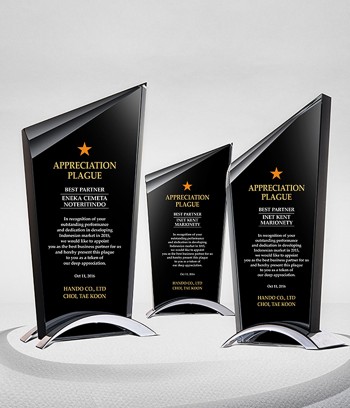 블랙크리스탈+금속상패