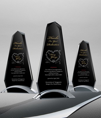 블랙크리스탈+금속상패