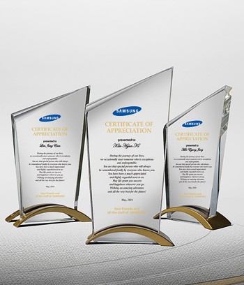 화이트크리스탈+금속상패